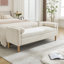 Banc de rangement rembourré à dessus rabattable avec coussins