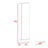 Shoe Rack, Mirror, Five Interior Shelves, Single Door Cabinet-63691133