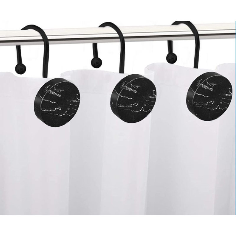 Michaelangelo Metal Shower Curtain Hook, Black