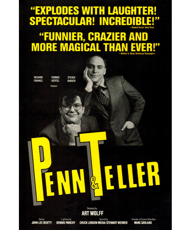 Penn & Teller (Broadway), H 18 po x l 12 po