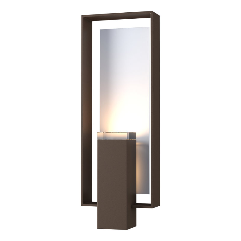 Plafonnier encastré d'extérieur 2 lumières Shadow Box, Bronze côtier, Blanc côtier, No