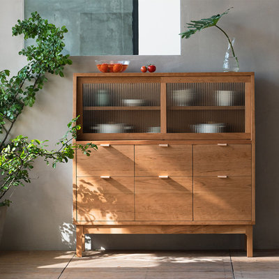 Multi-functional drawer&glass door Storage cabinet