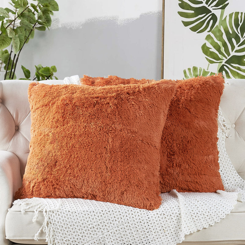 Square Euro Cushion Cover, Burnt Orange