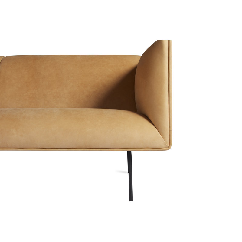 Dandy Sofa, Camel Genuine Leather, 32" H x 86" W x 37" D