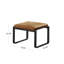 Repose-pieds rectangulaire en cuir véritable l 19,69 po avec base en métal Biorte-332418405