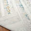 Tapis géométrique blanc / bleu / brun-59682365