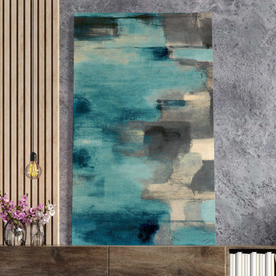 "Downtown Blue Rain I (Vertical)" by Lanie Loreth Print on Canvas