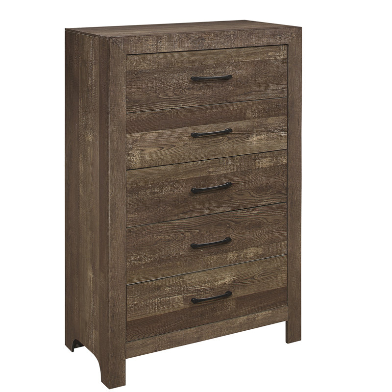 Commode 5 tiroirs 31,5 po Thales, Brun