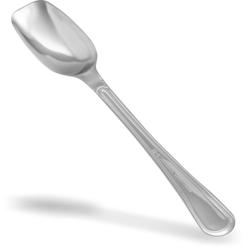 Produits alimentaires Carlisle Aria ™ 0,5 oz. Cuillère solide en acier inoxydable
