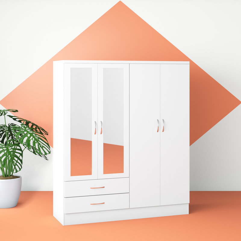 Cascio 4 Door Wardrobe, White Gloss