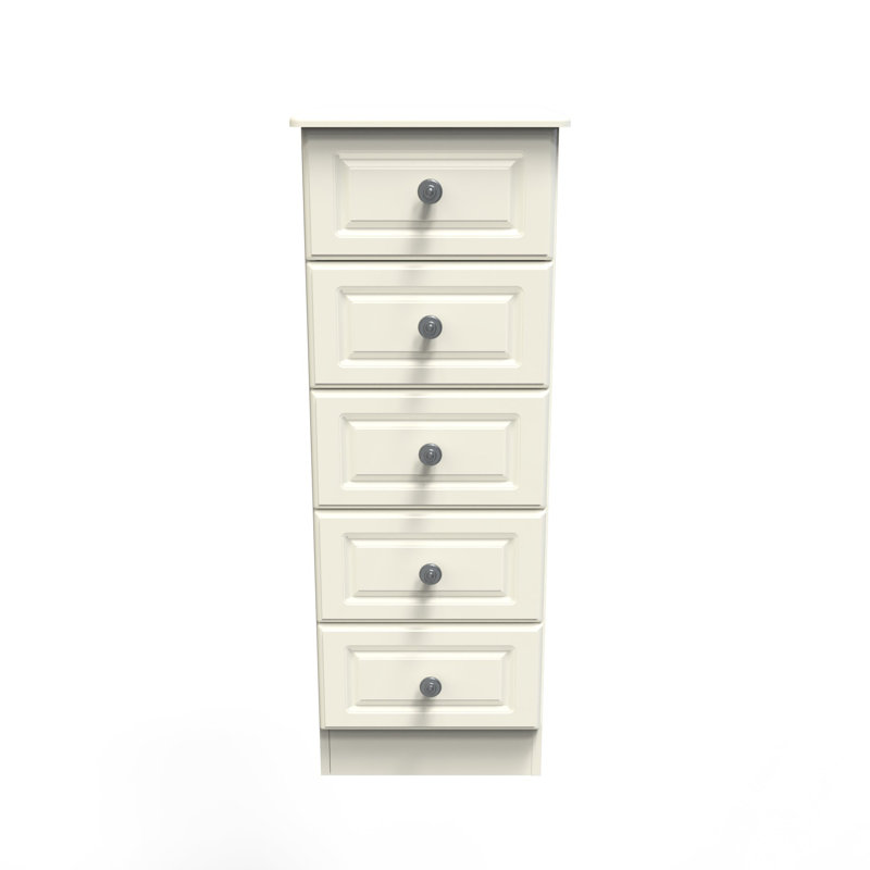 Adala 40cm W Manufactured Wood Bedside Table, Cream Ash