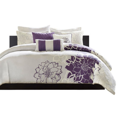 Ensemble de literie 6 pièces pour très grand / très grand lit avec housse de couette en coton et taies décoratives