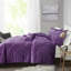 Édredon en velours mauve pour lit double / grand lit, dessus en losange, lavable à la machine