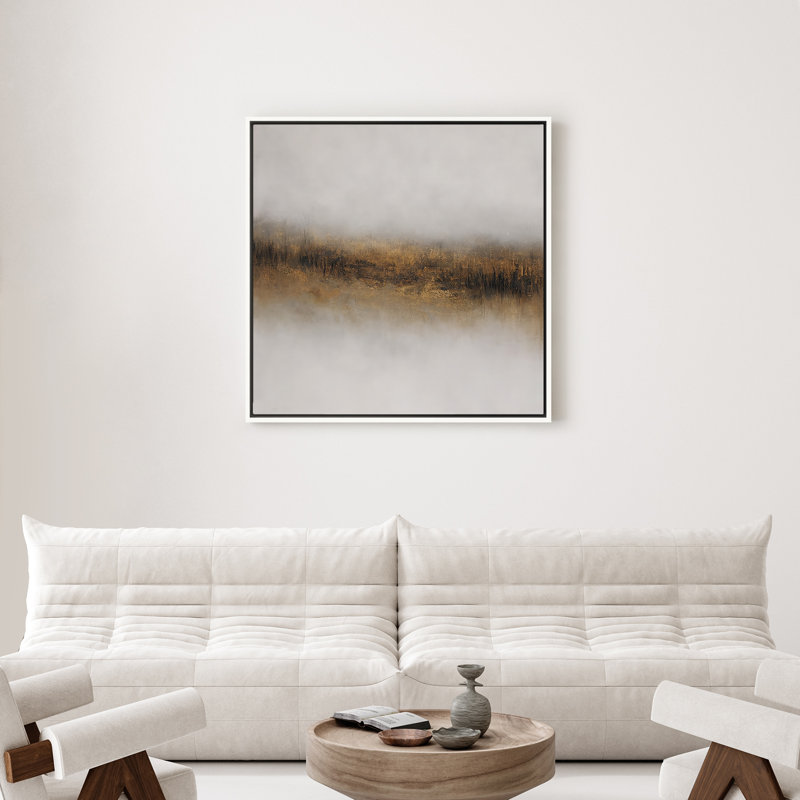 Art mural encadré abstrait rétro antique classique pour chambre à coucher, H 16 po x l 16 po, Blanc