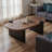 Modern Nut-Brown Solid Wood Oval Coffee Table