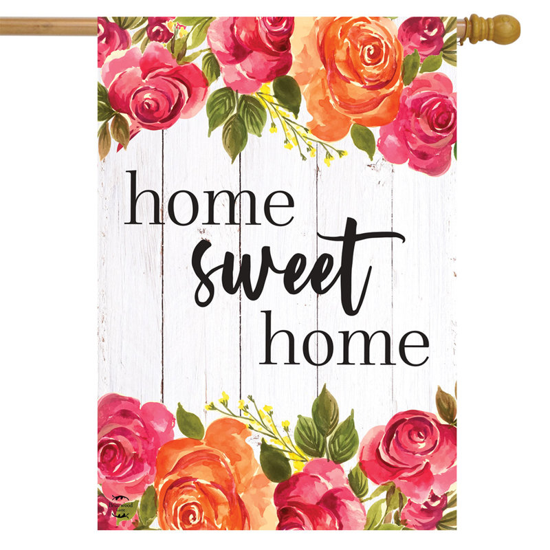Drapeau de maison de campagne «Sweet Home»