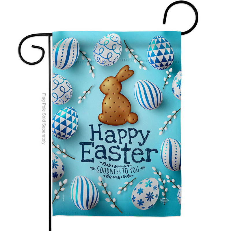 Double Sided Polyester Easter, 18.5" H x 13" W