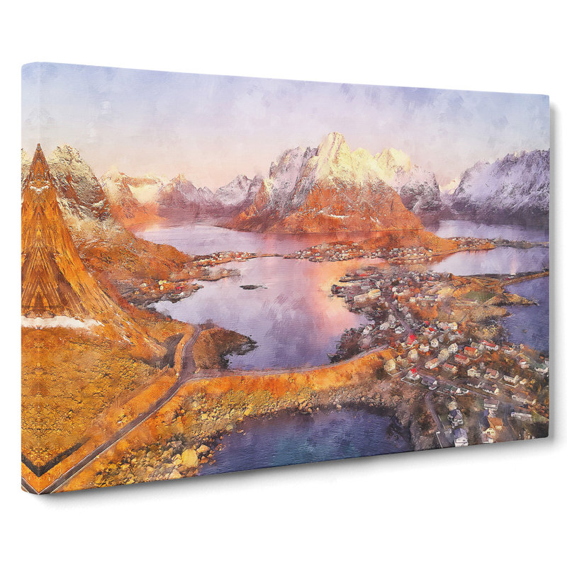 Reine In Norway - Wrapped Canvas Painting, 35cm H x 50cm W x 3cm D