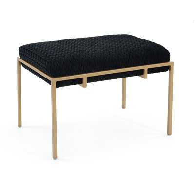 Metal Silver Upholstered Bench