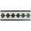 Vanity 13" x 4.25" Porcelain Listello Tile Trim in Black/White