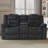 Blagota 76'' Pillow Top Arm Glider Reclining Console Loveseat