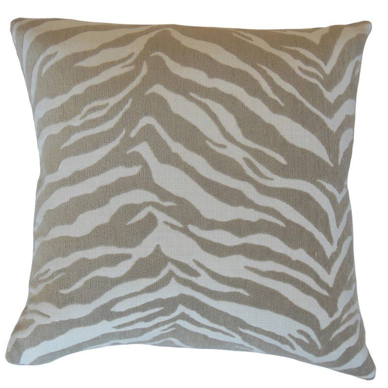 Selassie Animal Print Reversible Throw Pillow, Height(26") x Width(26"), Gray/Off White