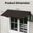 Powder-coated Metal Frame Standing Seam Fixed Window Awning All Weather Protection Door Canopy for Entrance, Windows, Porches, Balconies-126954195-126954197