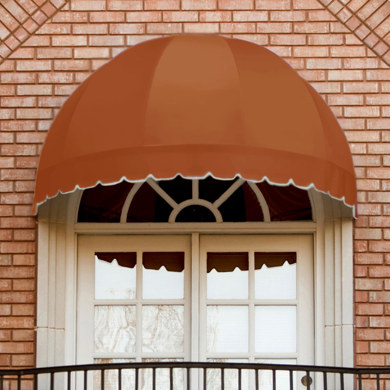 Awntech Bostonian Acrylic Fabric Fixed Awning, Terracotta, 27.25" H x 40.5" W x 20.25" D