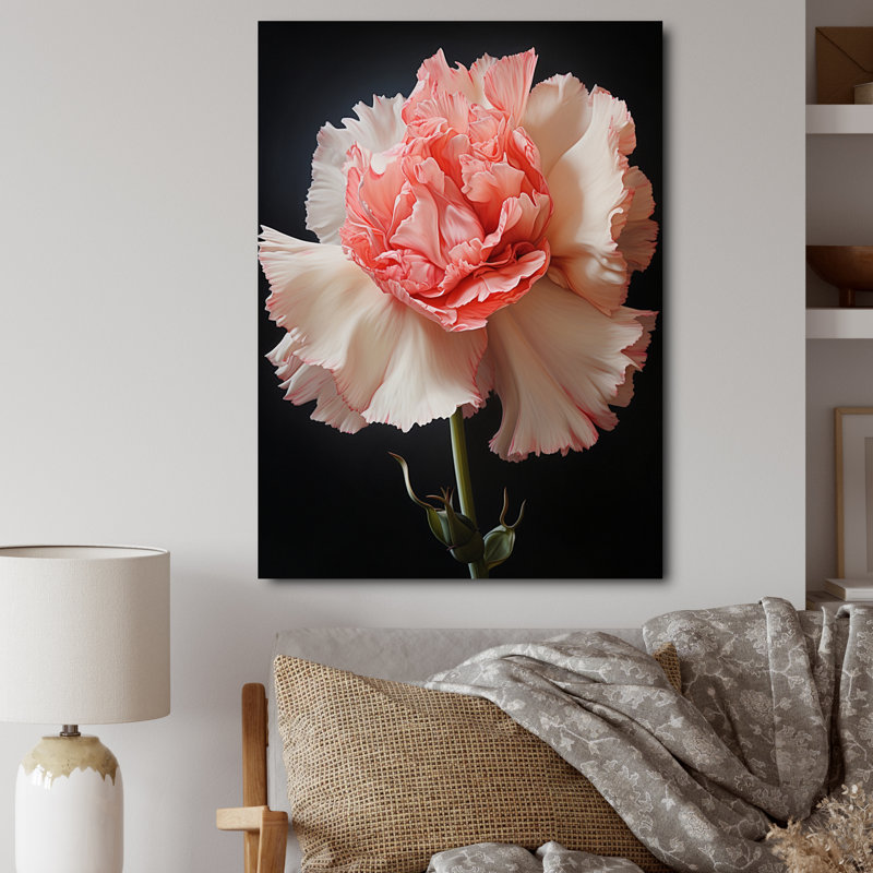 Coral Flower Timeless Beauty - Abstract Botanicals, impressions sur toile, Toile tendue, H 40 po x l 30 po x P 1,5 po