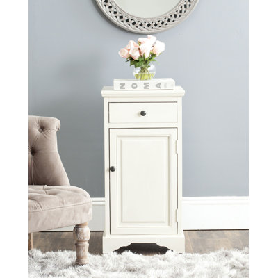 Table d'appoint de salon moderne avec tiroir coulissant et tablettes Modern Cansin Farmhouse