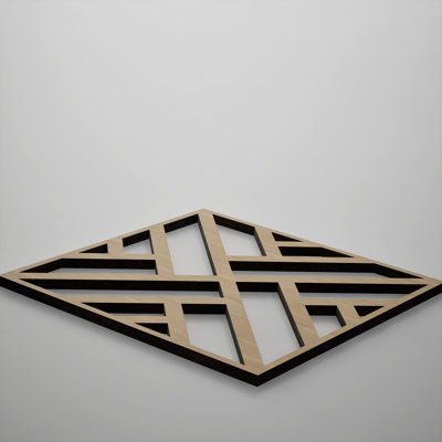 Killeen Decorative Fretwork Wood Wall Panels, Extra Small, 7 3/8"W x 7 3/8"H x 3/8"T, White Oak