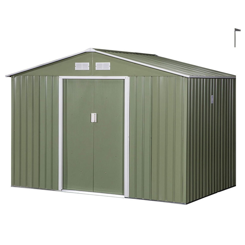 Townsell 4 ft. W x 3 ft. D Metal Garden Shed