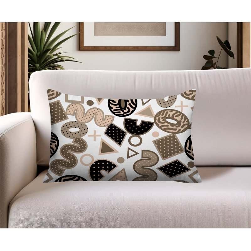 Coussin lombaire intérieur / extérieur Trixel, Rectangle H 18 po x l 25 po