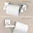 Toilet Paper Holder Set Wall Mount, Sus 304 Stainless Steel Pivoting Toilet Paper Holder And Towel Ring, Hand Towel Holder Set For Bathroom, Square Bathroom Hardware Set-117497084