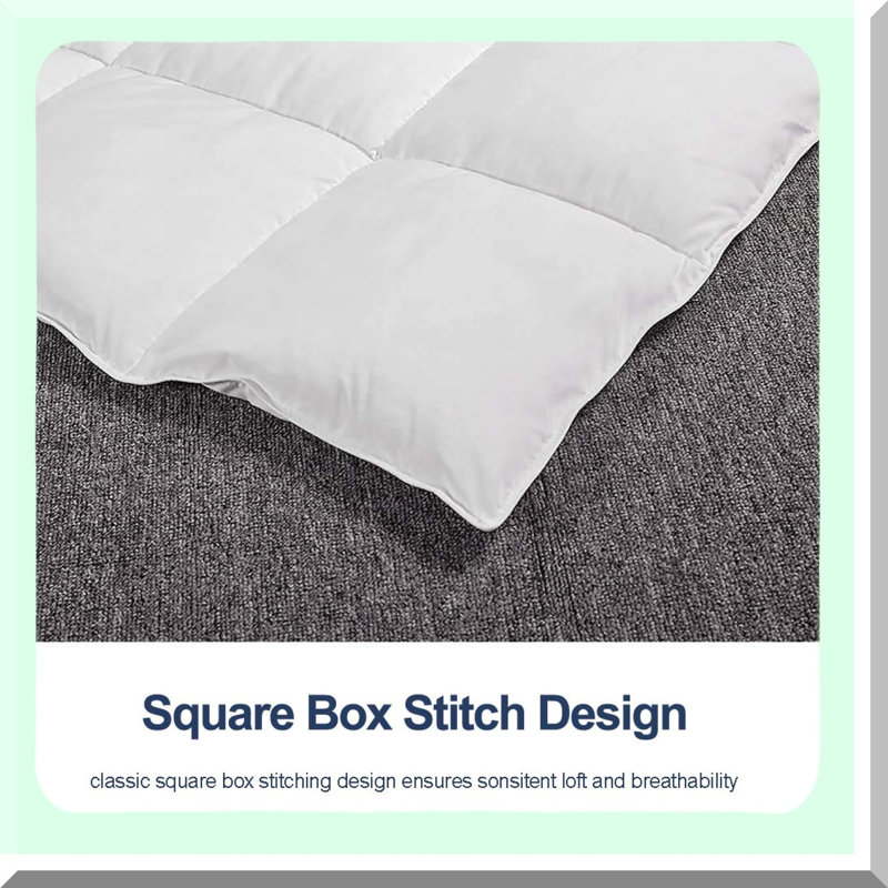 Luxury Cloud Comforter | Lightweight Down Alternative Duvet Insert | Soft & Breathable Quilted White Comforter | Hotel Collection with Corner Taps & Box Stitched Design | 68"x90"