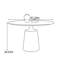 Small-sized round dining table-528167263