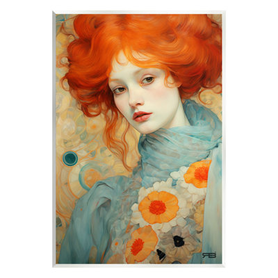 Art mural de femme à motif floral par RB