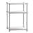 3-Tier Modular Storage Shelf, Galvanized Iron Panel Open Shelving Unit  for Living Room, Bedroom, Office, Bathroom, Kitchen
