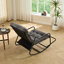 Fauteuil à bascule d'extérieur ultra-confortable avec coussin épais pour une détente et un style impeccables, idéal pour le salon, la chambre à coucher et la terrasse.