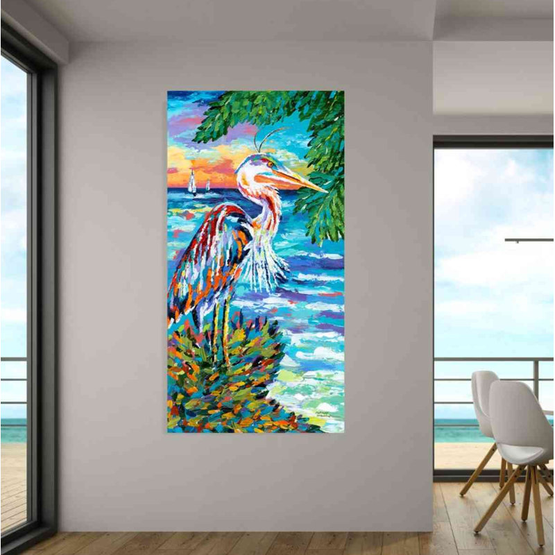 «Beach Comber I» par - Impression sur toile tendue, H 60 po x l 30 po x P 1,5 po