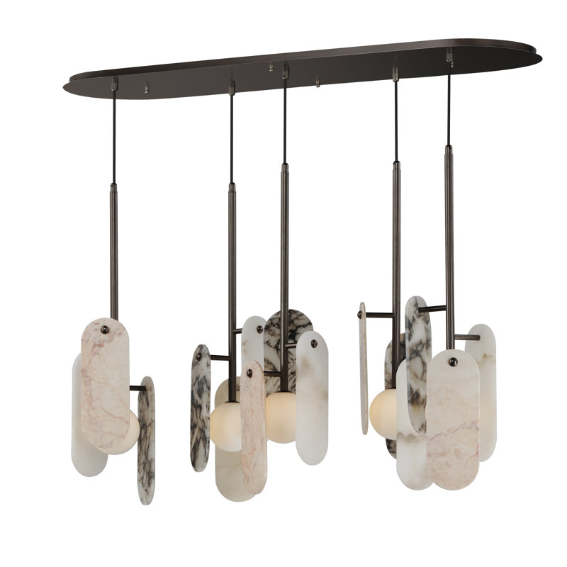 Megalith 5 - Light LED Pendant, Light Brown, Brushed Bronze