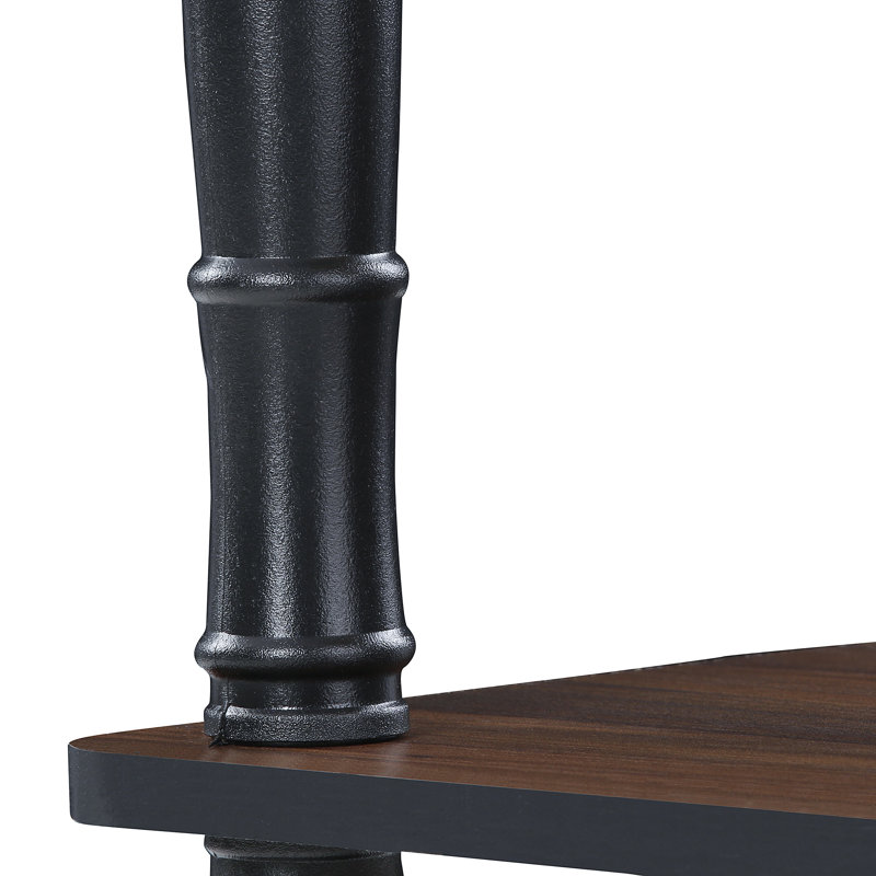 75.18cm H x 59.9cm W Etagere Bookcase, Columbia Walnut/Black Classic Tubes, 1