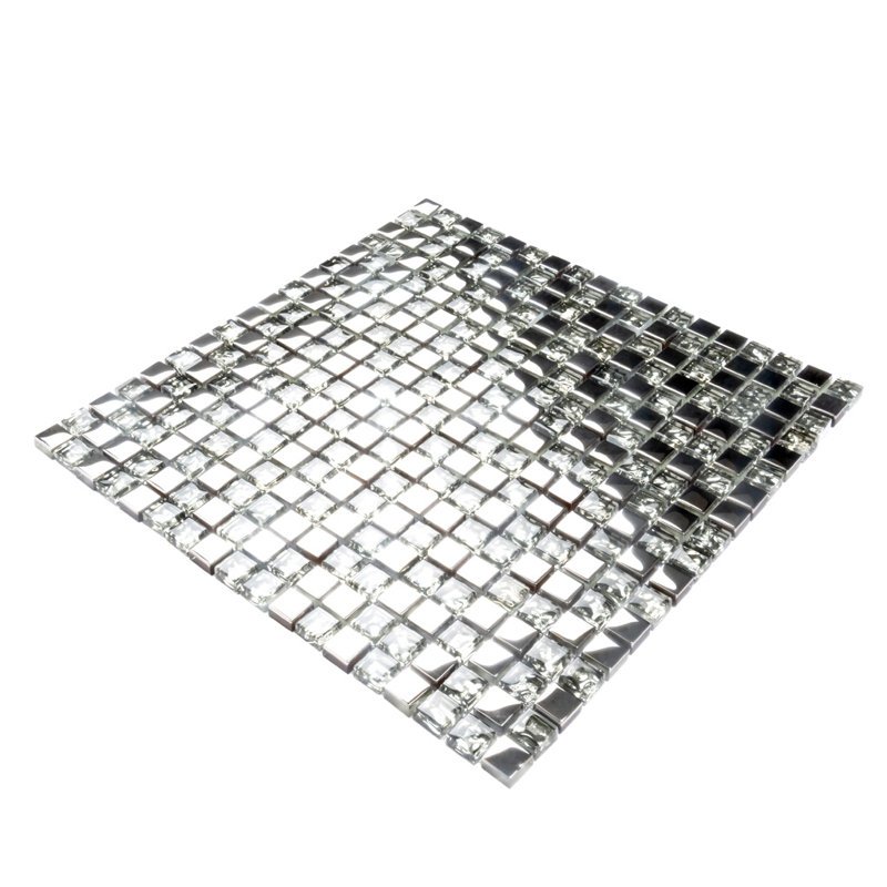 11.7" X 11.7" Polished Glass Mosaic Tile