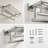 Towel Rail with Double Towel Bars, Wall Mounted Bathroom Towel Rack and Shelf, SUS Stainless Steel Towel Holder, Brushed Finish, Square Design
