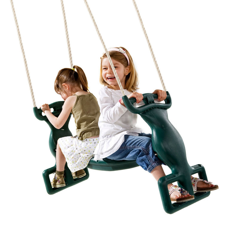 Freeport Park Plastic / Acrylic Two Person Glider Swing Seat with Mounting Hangers and Chains