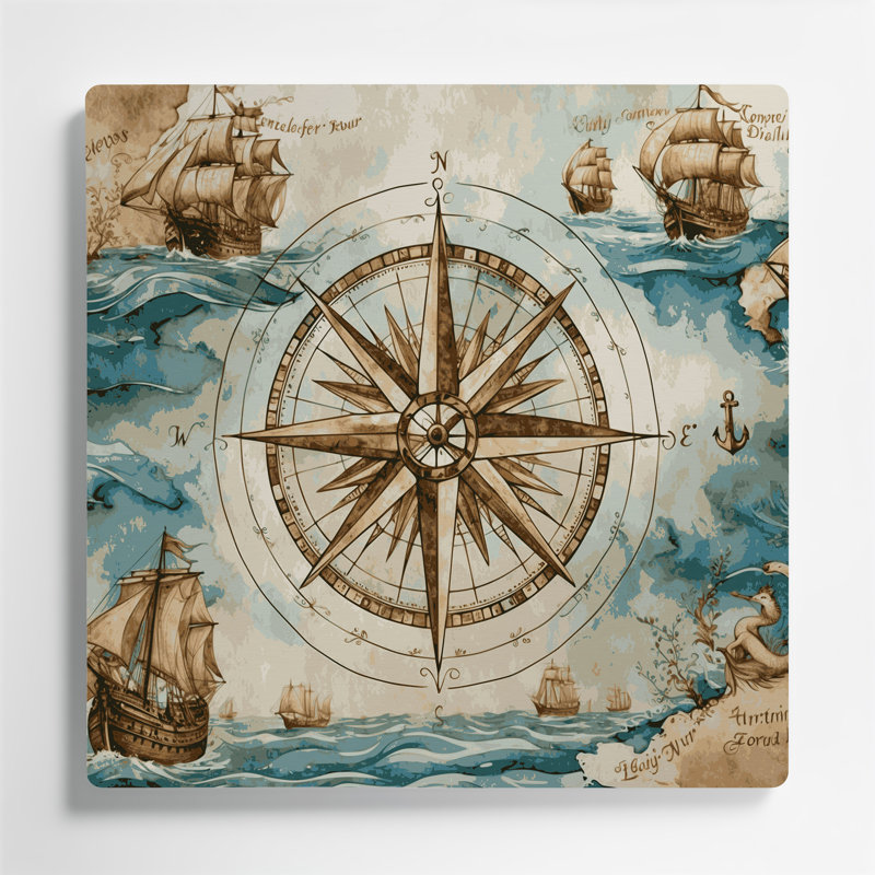 Art mural en métal «Sayings nautiques», H 12 po x l 12 po