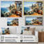 French Riviera Beach Reflections - Coastal Windows, art mural-1177158946-1177158952