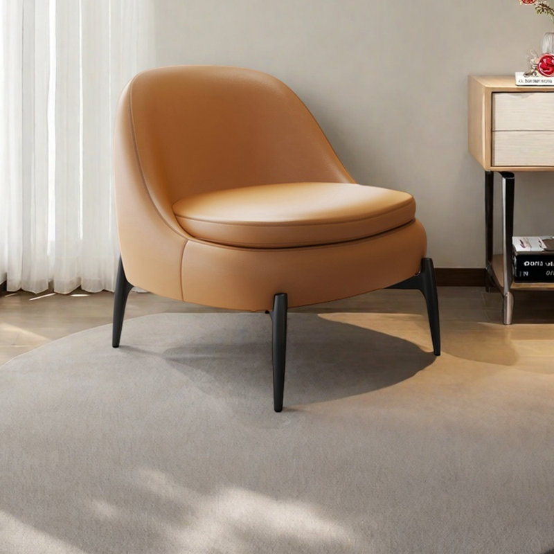 Méridienne légère en similicuir de style luxueux, Orange