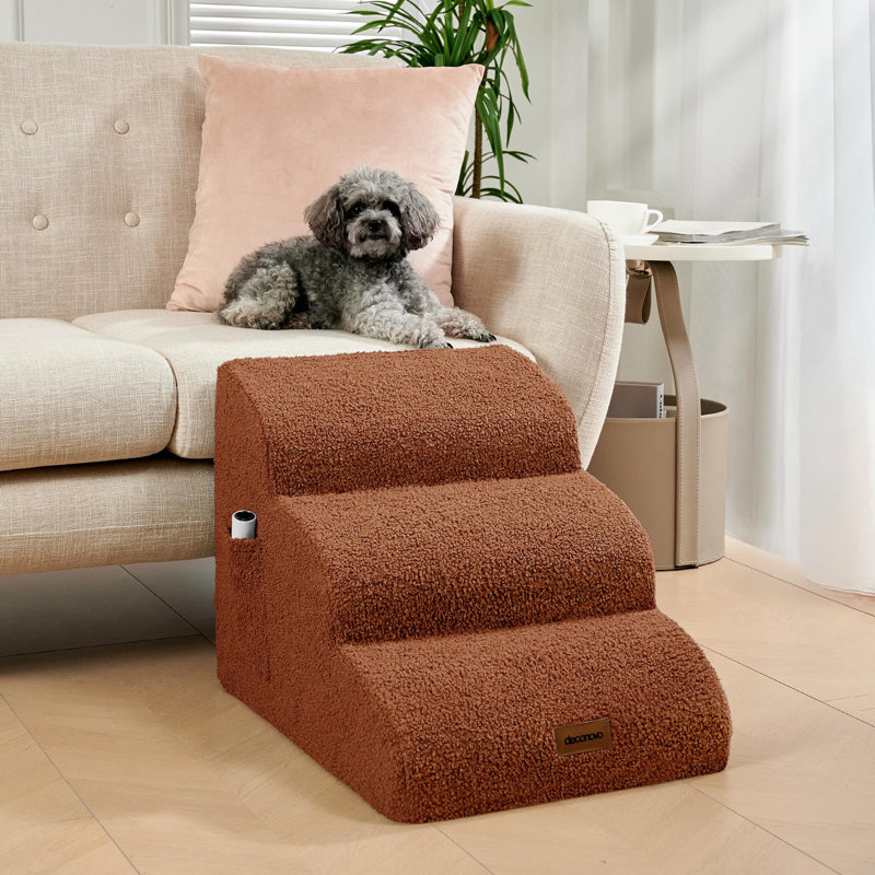 Escalier pour chien Teddy, 3 marches (H 16 po x l 16 po x P 23 po), Brun