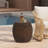 Faux Rattan Side Table